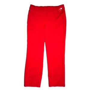 Spanx On The Go Ankle Pants Womens 2XT Slim Straight True Red Measures 39x28 New